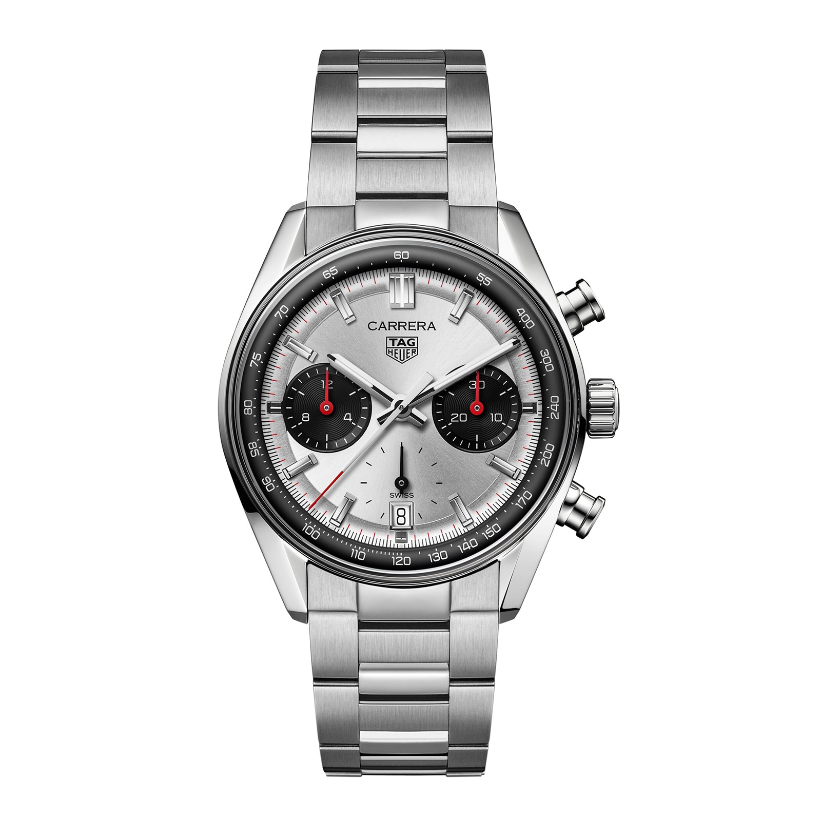 TAG Heuer Carrera Chronograph 39mm Mens Watch Silver