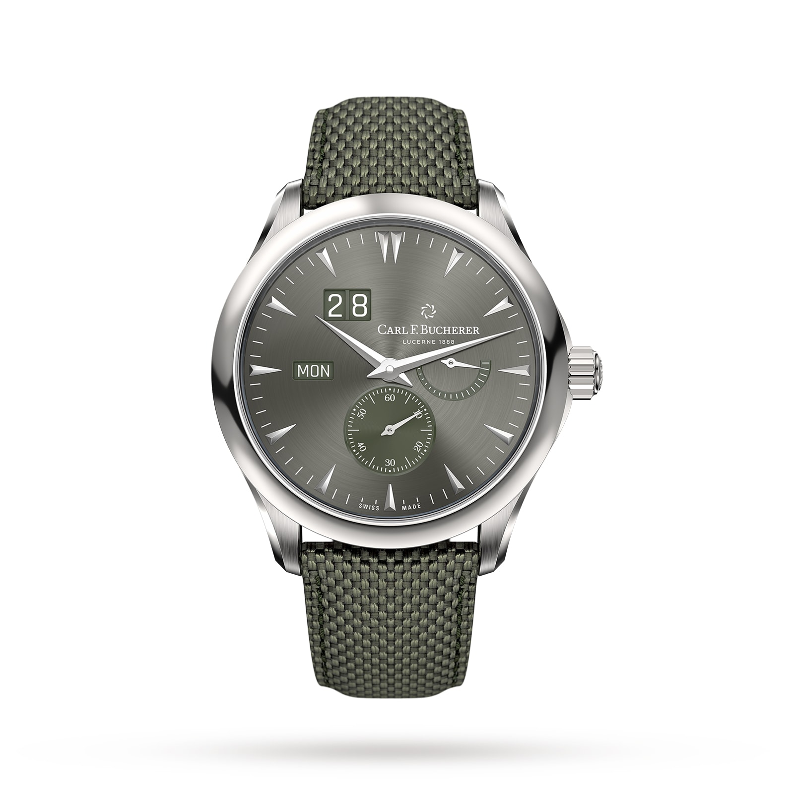 Carl F Bucherer Manero Peripheral BigDate 42mm Mens Watch Grey