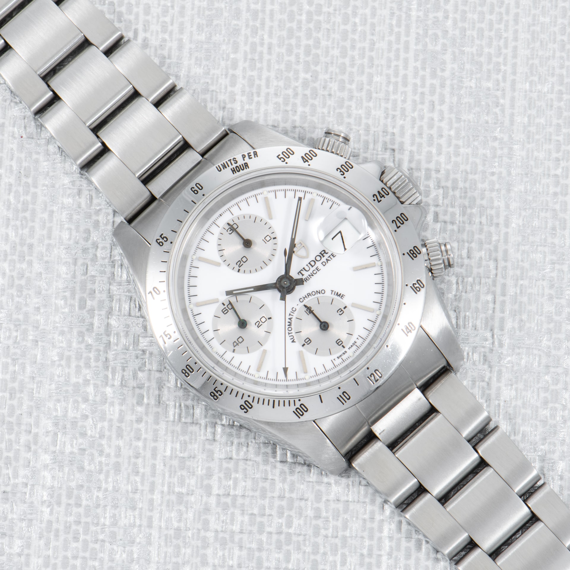 Pre-Owned Tudor Big Block' Chronograph 'Silver Albino'